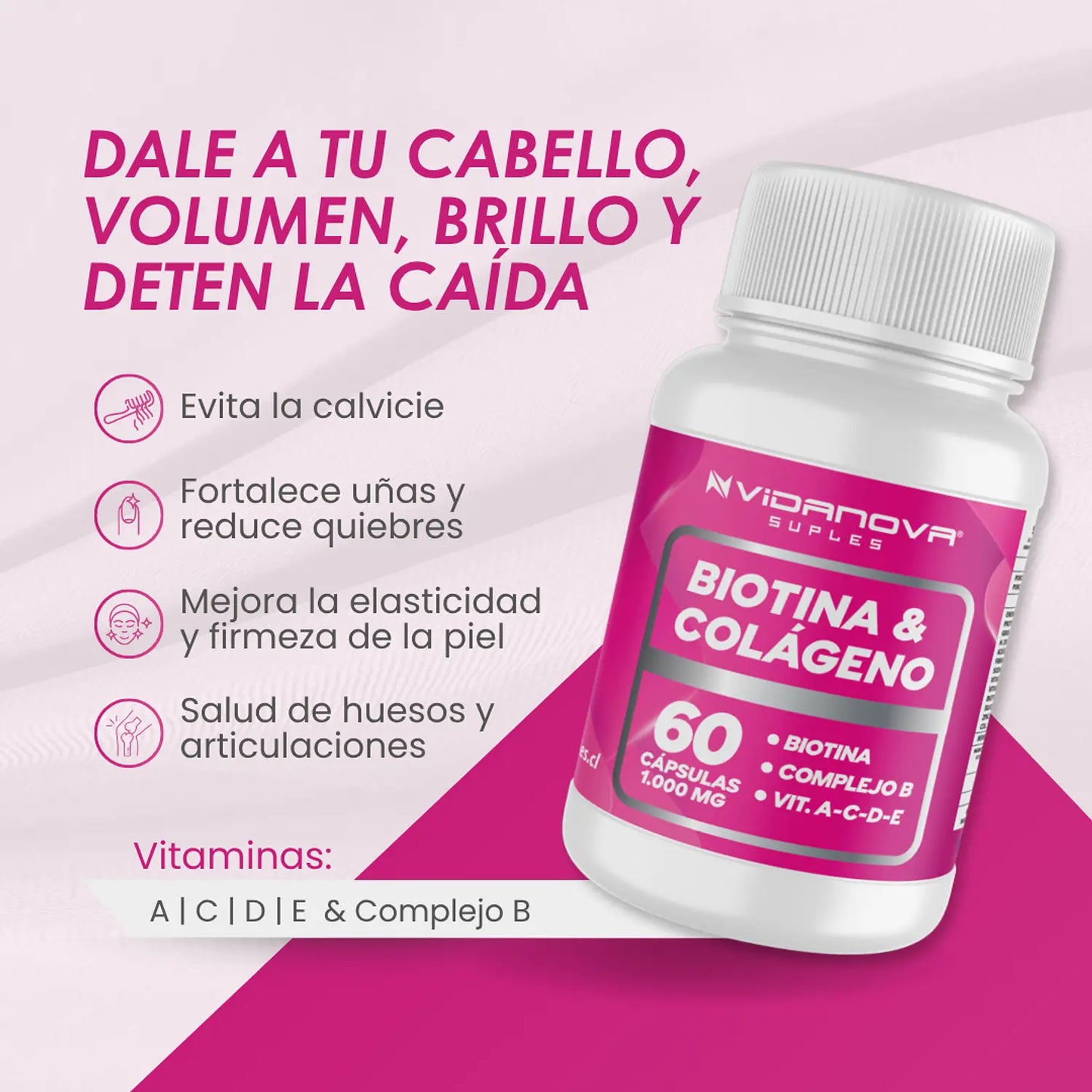 Biotina + Colágeno – Cabello, Piel y Uñas Radiantes