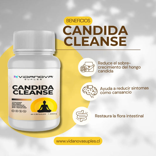 🌿 Candida Cleanse – Suplemento Natural de 60 Cápsulas