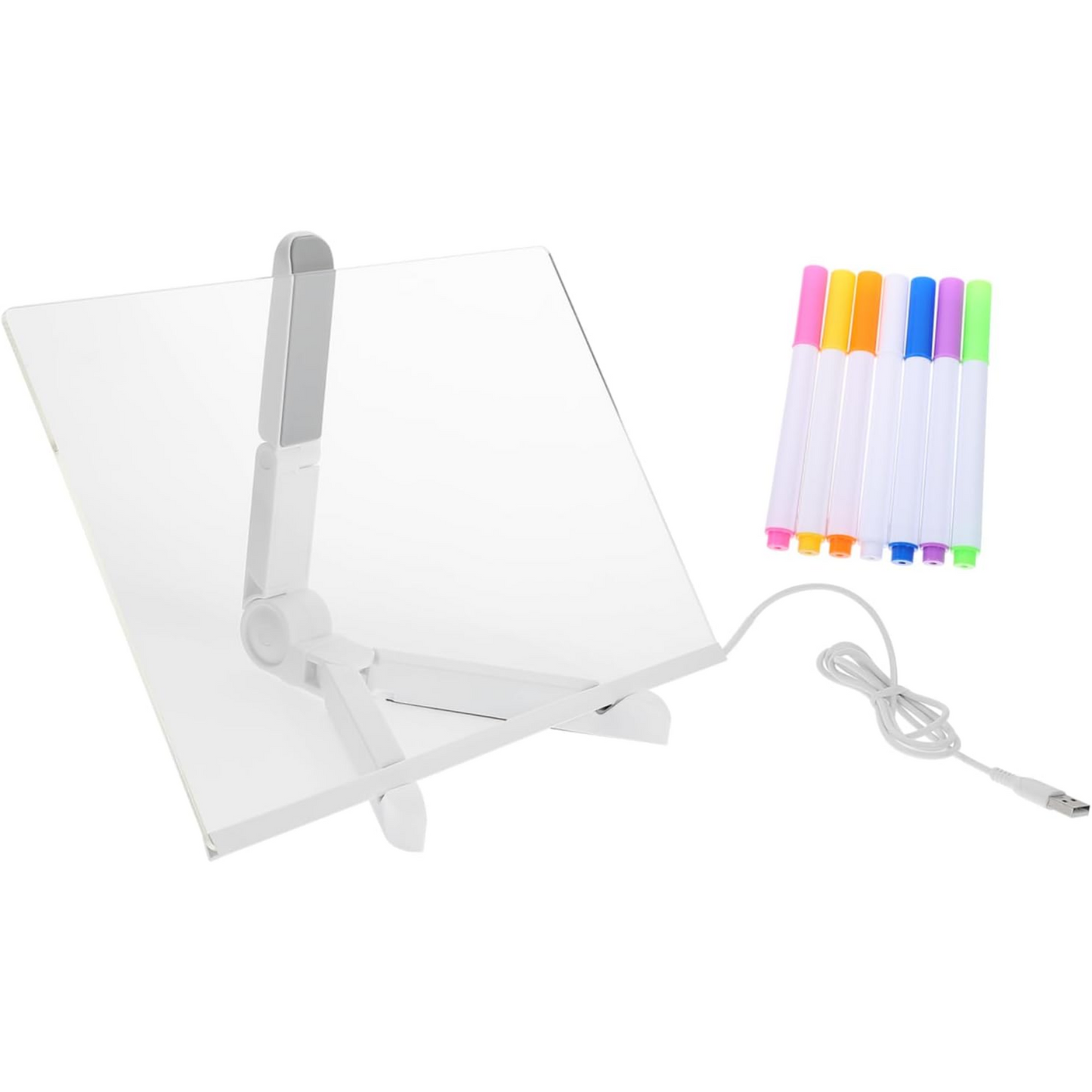 💡 Pizarra Acrílica LED con Marcadores Fluorescentes – ¡Dibuja y Decora con Luz!