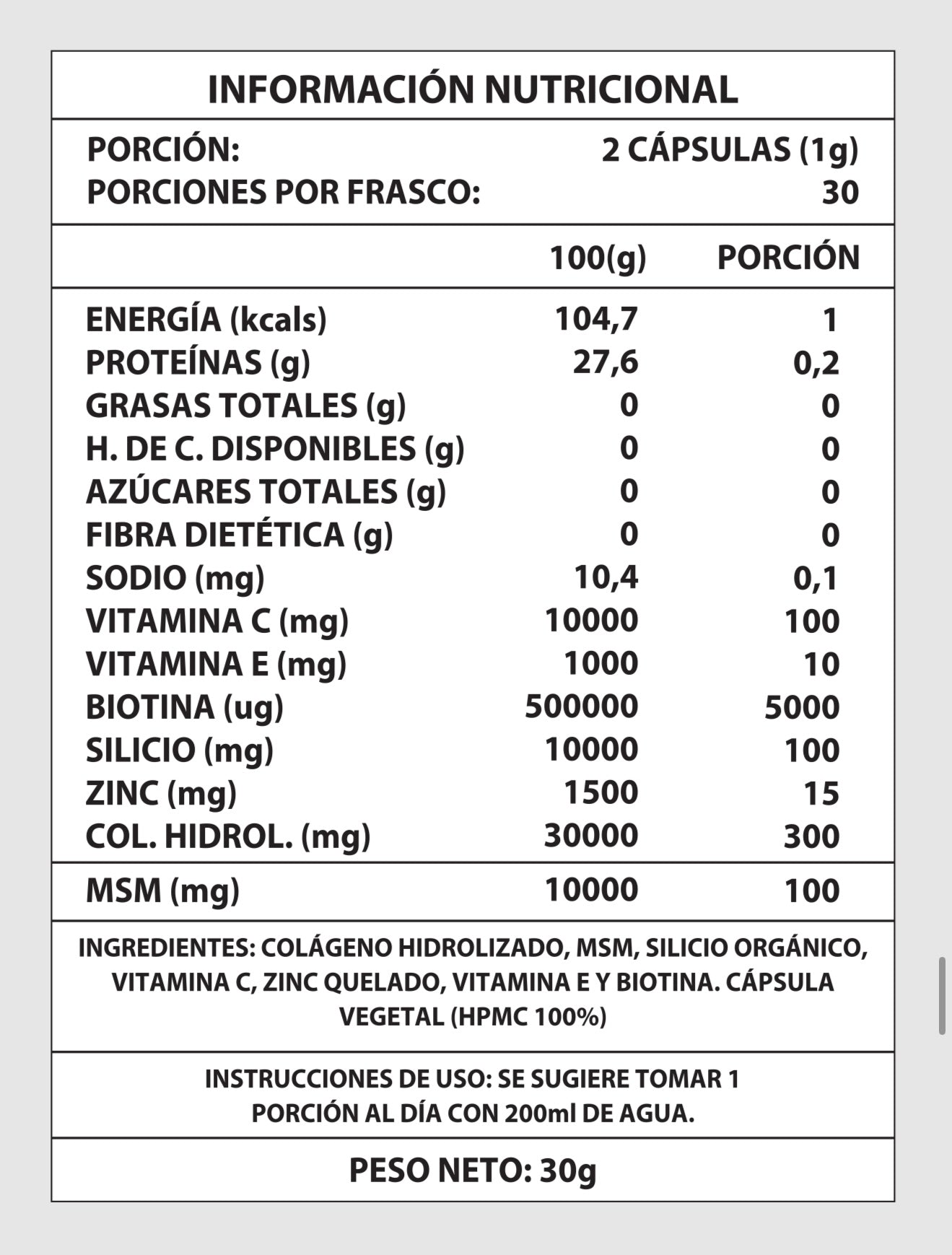 Biotina + Colágeno – Cabello, Piel y Uñas Radiantes