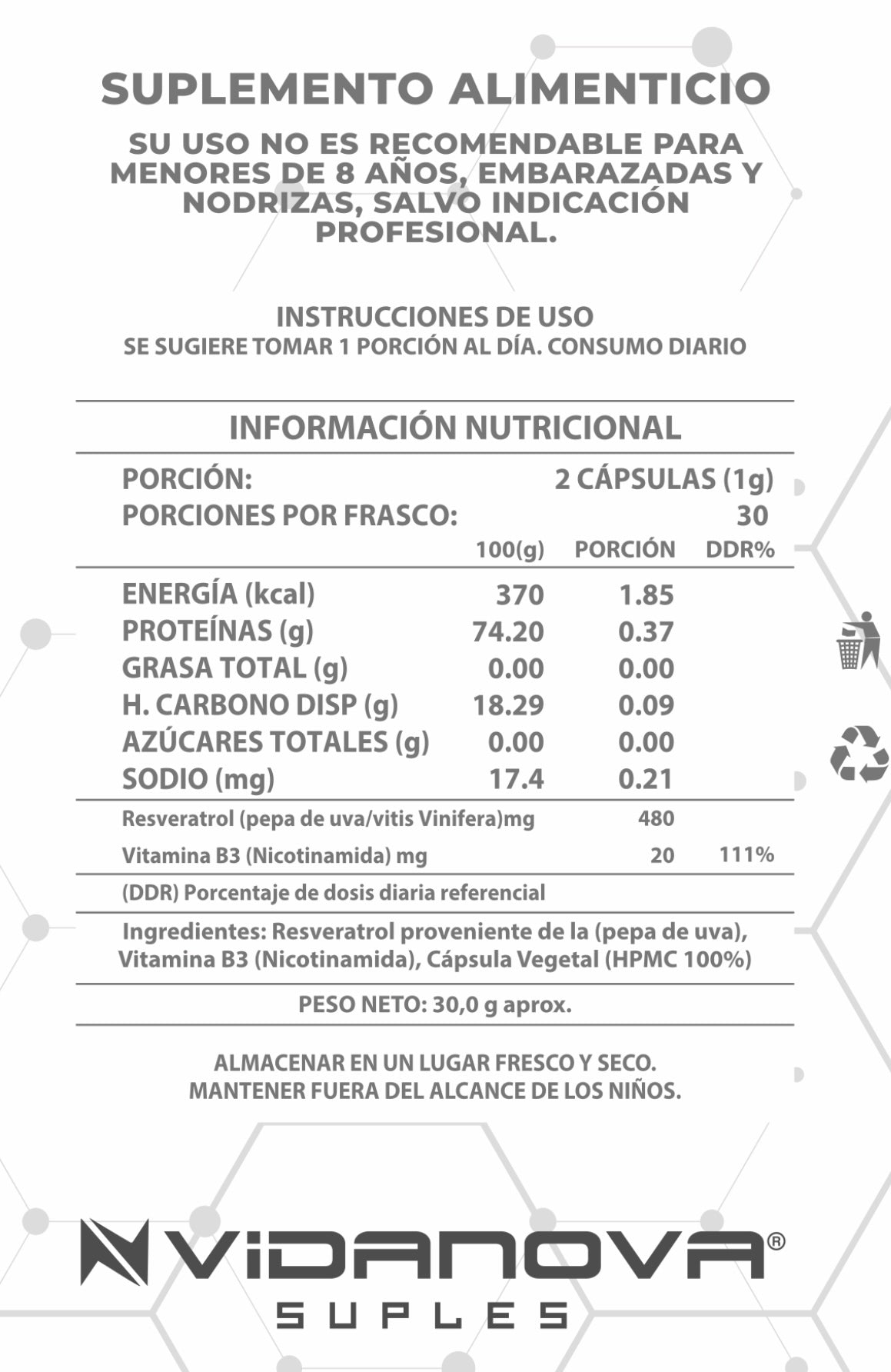 NAD+ Resveratrol – Energía, Juventud y Bienestar en Cápsulas ✨