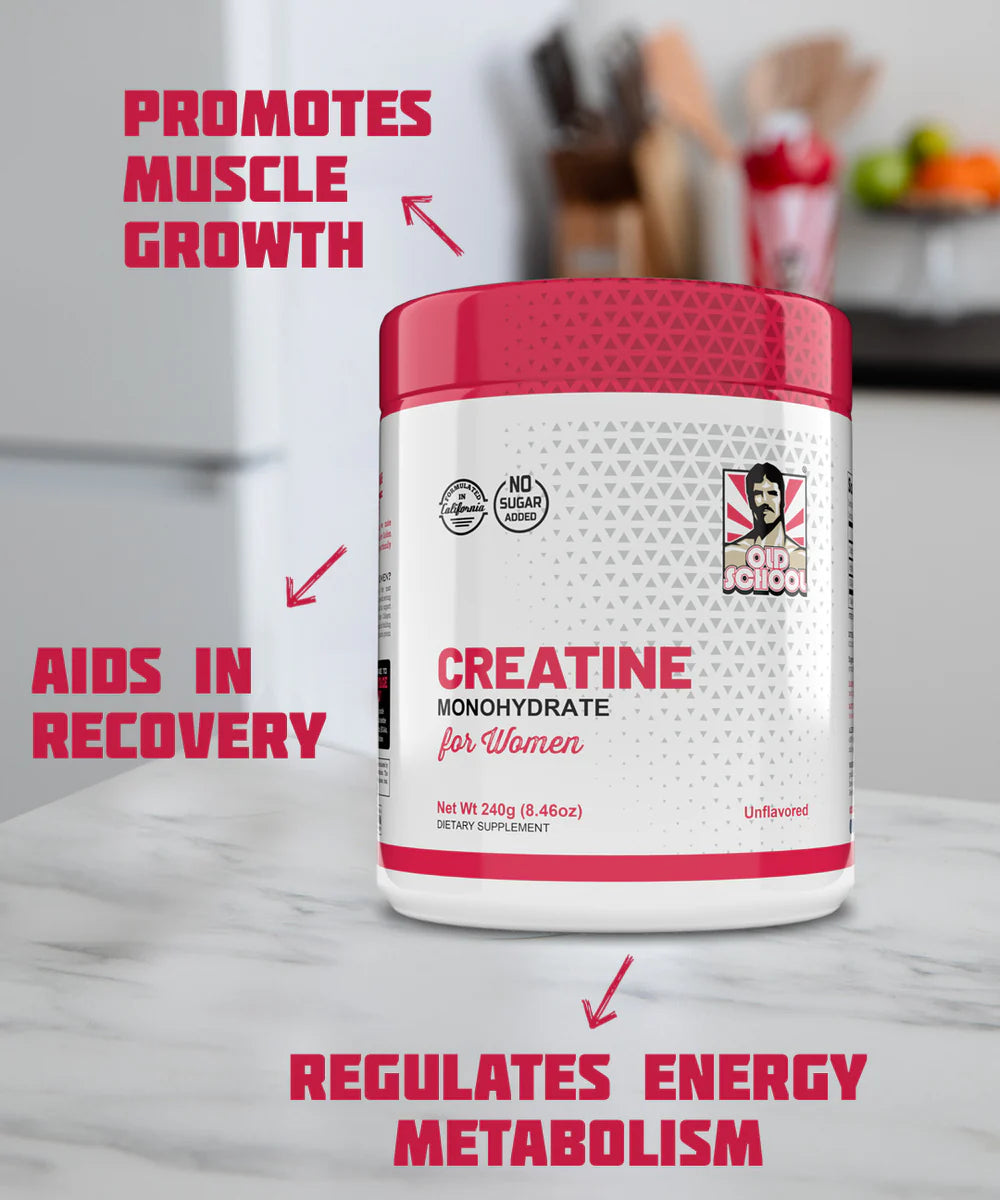 💪 Old School Labs Creatina Monohidratada para Mujeres – 240g