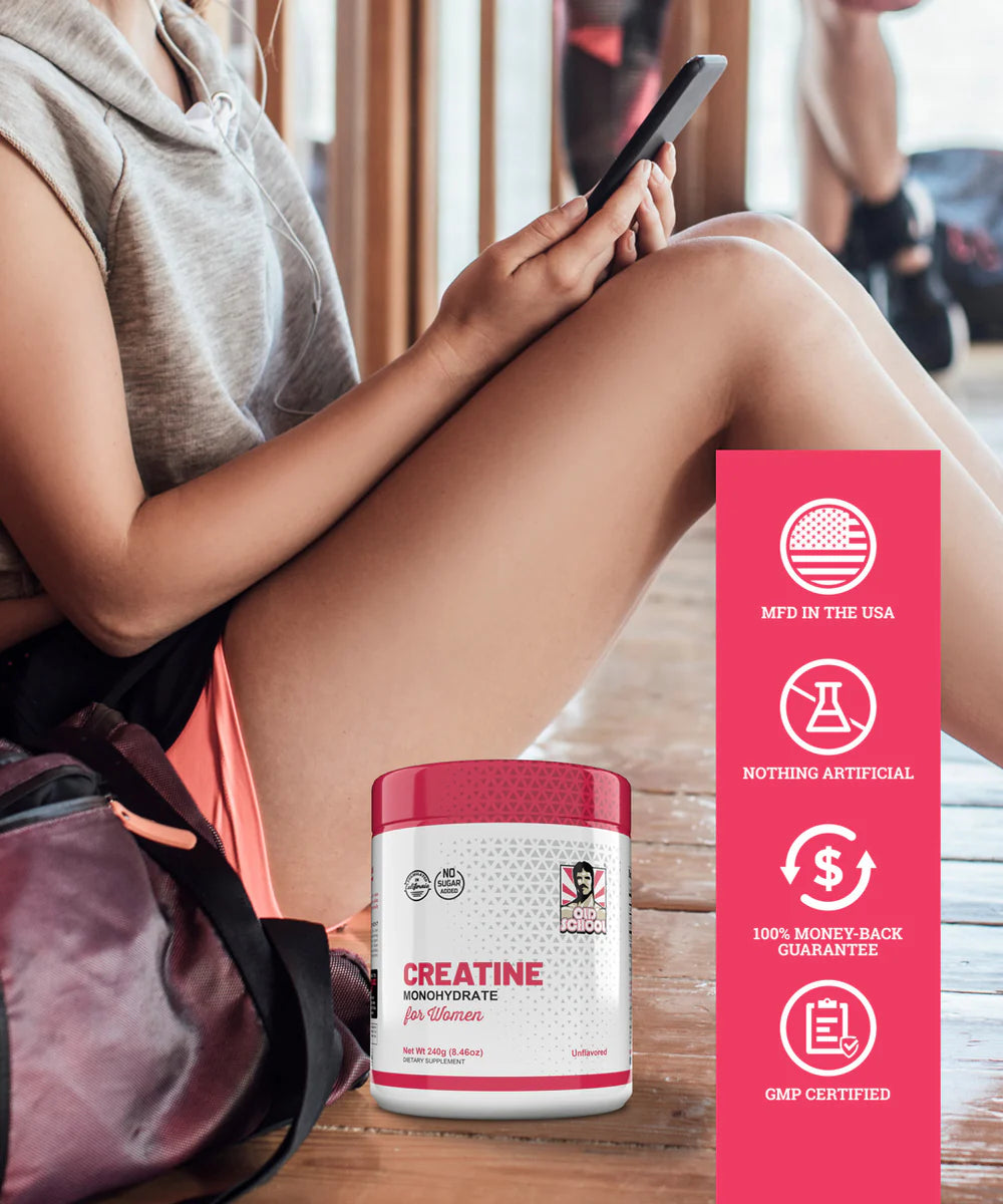 💪 Old School Labs Creatina Monohidratada para Mujeres – 240g