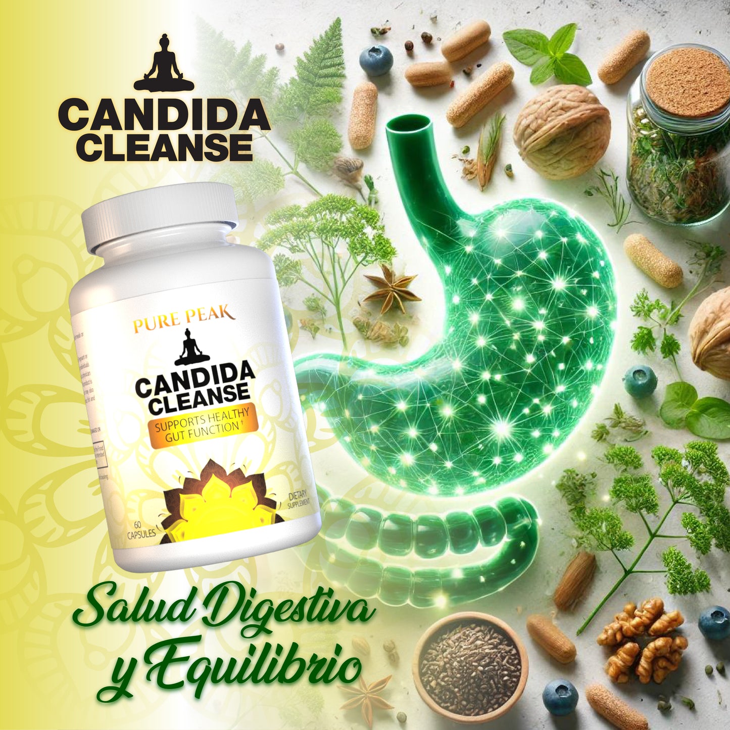 🌿 Cándida Cleanse – Detox Natural, Equilibrio y Bienestar desde Adentro