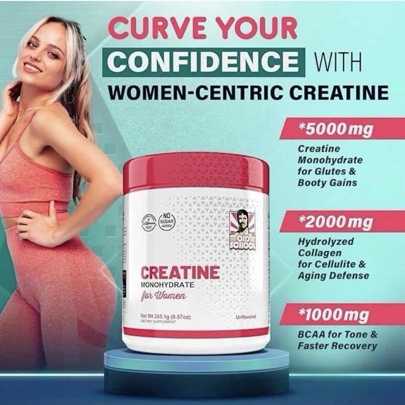 💪 Old School Labs Creatina Monohidratada para Mujeres – 240g
